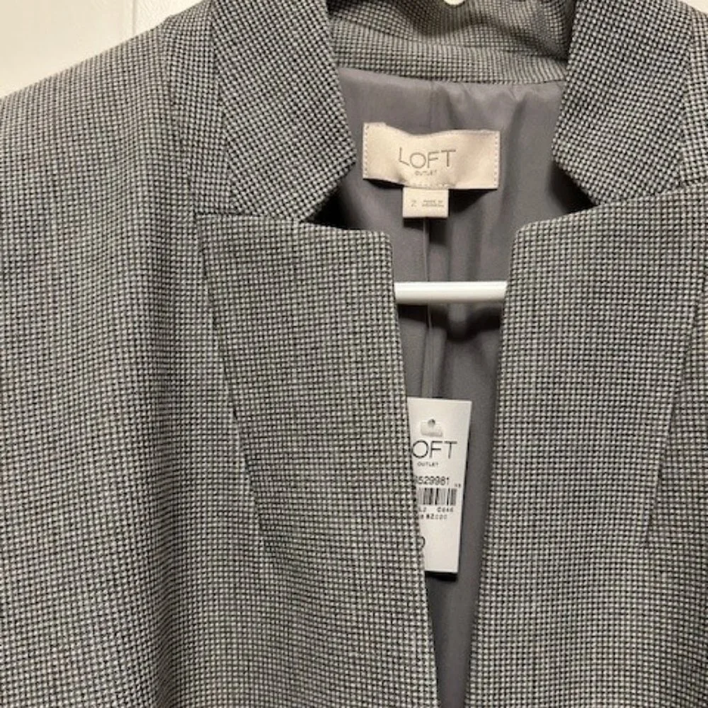 Loft Outlet size 2 black/gray professional jacket - Picture 2 of 4